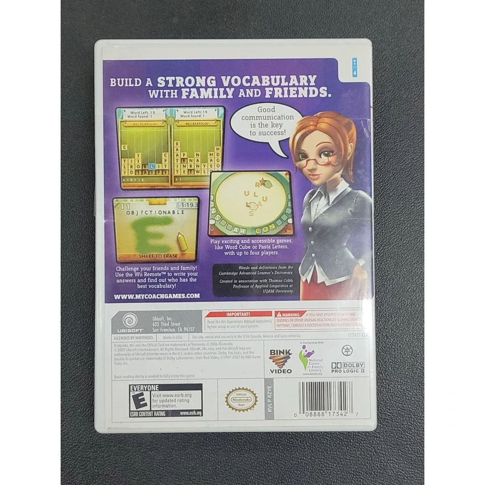 My Word Coach – Nintendo Wii – Complete in Box